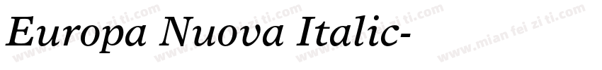 Europa Nuova Italic字体转换